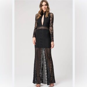 Black fishnet Maxi dress size S